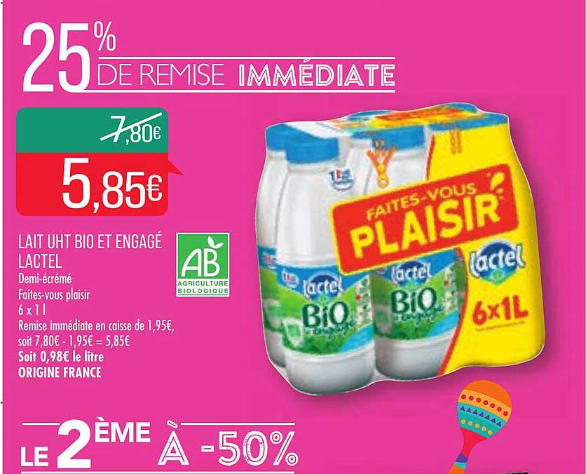 Lait Uht Bio Et Engagé Lactel