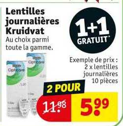 lentilles journalières kruidvat