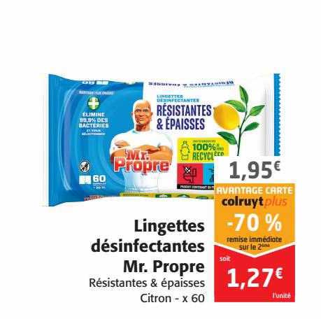 lingettes désinfectantes mr. propre