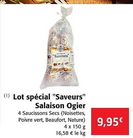 lot spécial "saveurs" salaison ogier