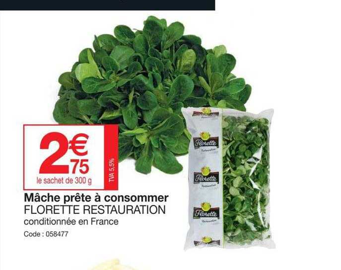 mâche prête à consommer florette restauration