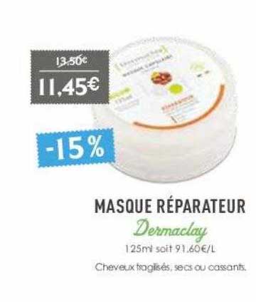 masque réparateur dermaclay