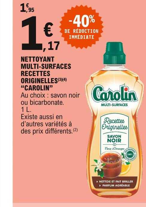nettoyant multi-surfaces recettes originelles "carolin"