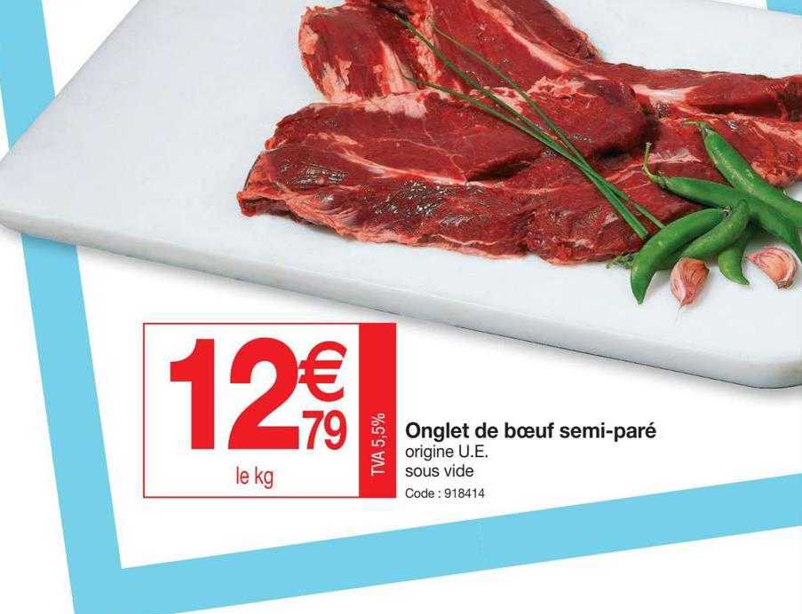 onglet de boeuf semi-paré