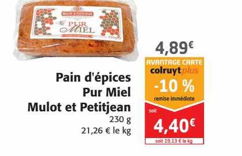 pain d'épices pur miel mulot et petitjean