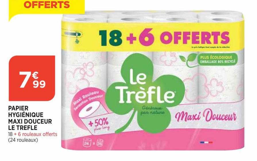 Papier Hygiénique Maxi Douceur Le Trèfle