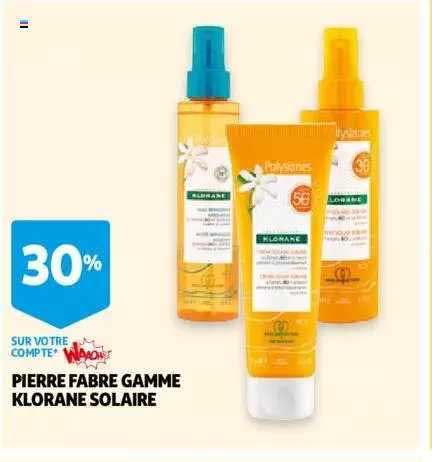 pierre fabre gamme klorane solaire
