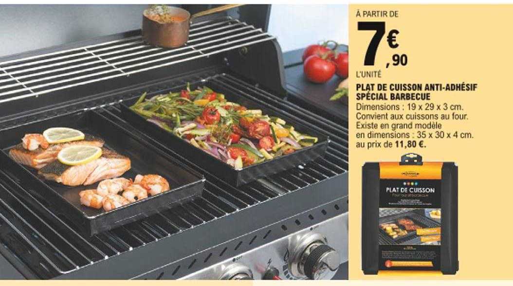 plat de cuisson anti-adhésif spécial barbecue