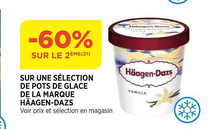 pots de glace de la marque häagen-dazs