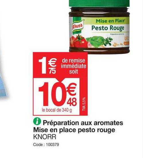 Préparation Aux Aromates Mise En Place Pesto Rouge Knorr