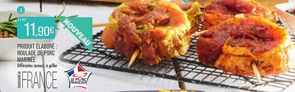 produit élaboré : roulade de porc marinée