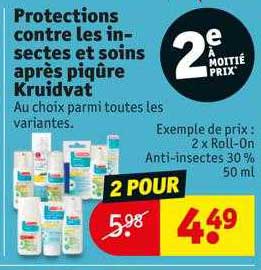 protections contre les insectes et soins après piqûre kruidvat