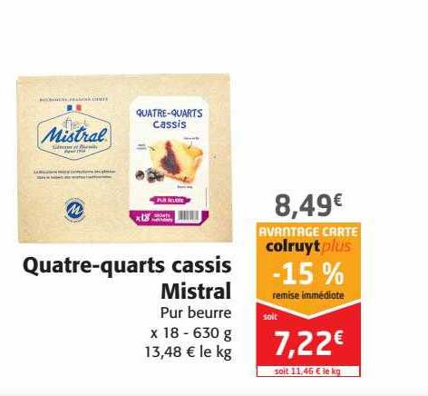 quatre-quarts cassis mistral