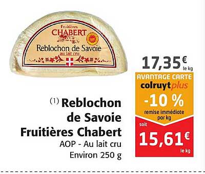 reblochon de savoie fruitières chabert