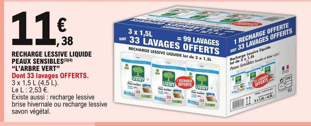 recharge lessive liquide peaux sensibles "l'arbres vert"