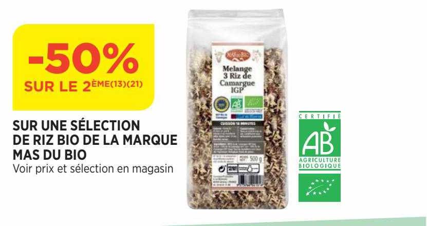 riz bio de la marque mas du bio