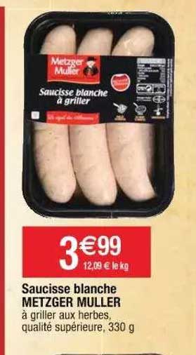saucisse blanche metzger muller