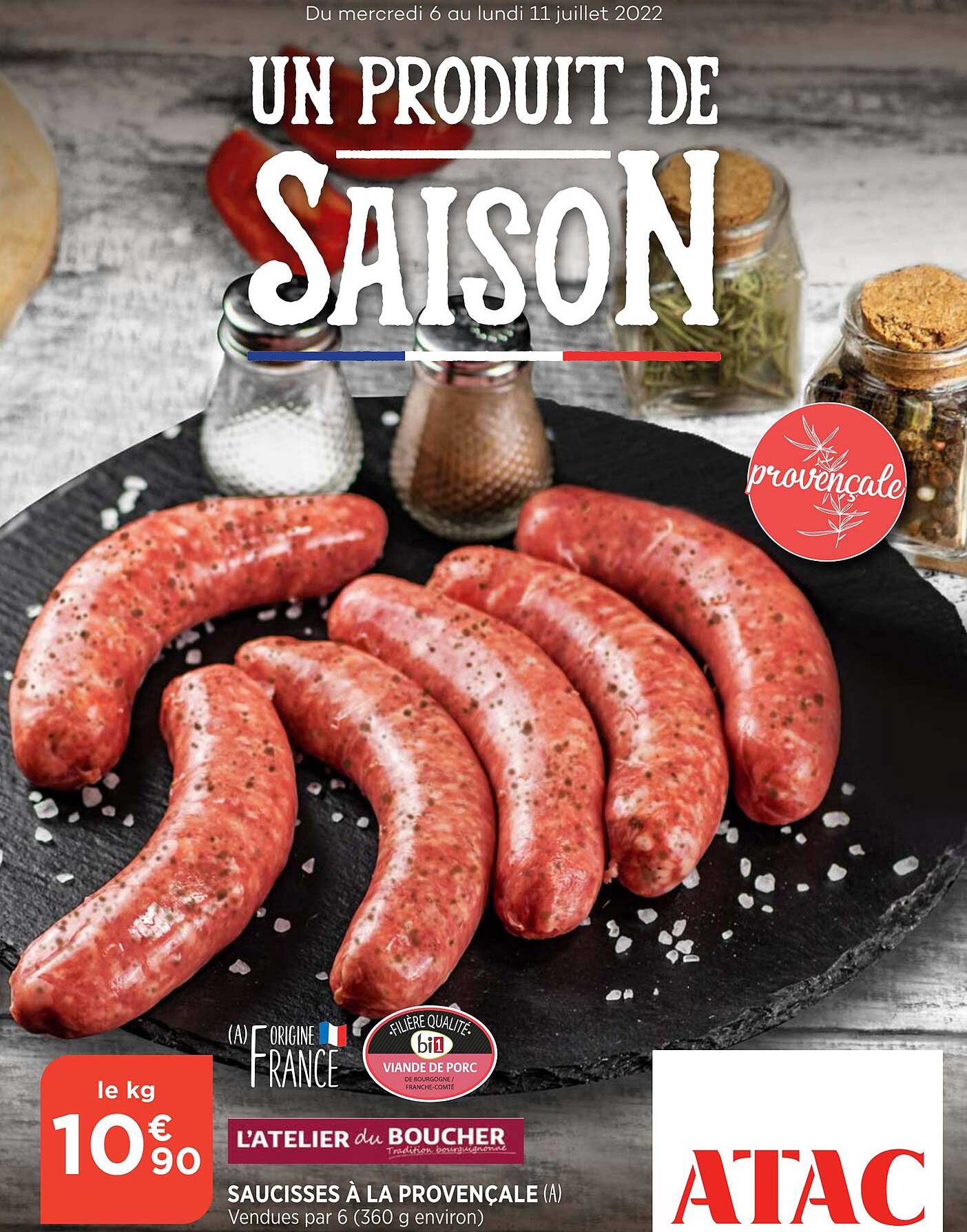 saucisses à la provençale l'atelier du boucher