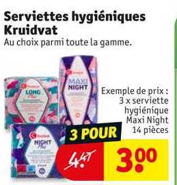 serviettes hygiéniques kruidvat