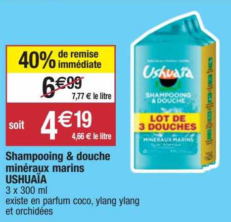 shampooing & douche minéraux marins ushuaïa