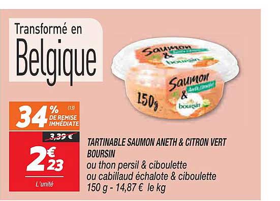 Tartinable Saumon Aneth & Citron Vert Boursin