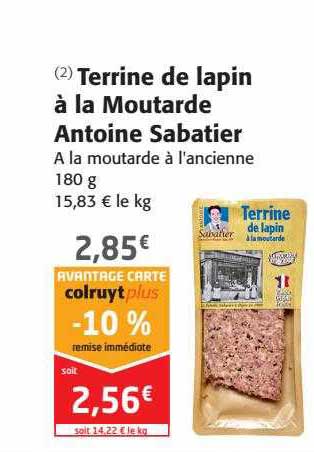 terrine de lapin à la moutarde antoine sabatier