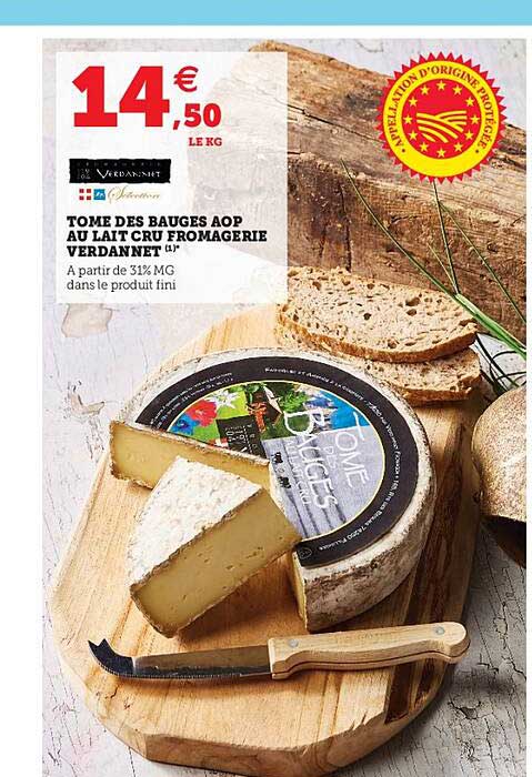 tome des bauges aop au lait cru fromagerie verdannet