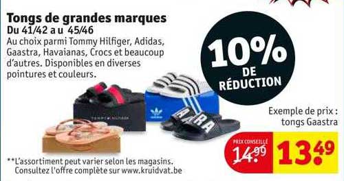 tongs de grandes marques