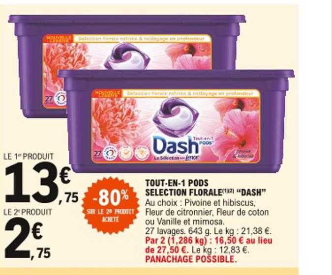 tout-en-1 pods sélection florale "dash"