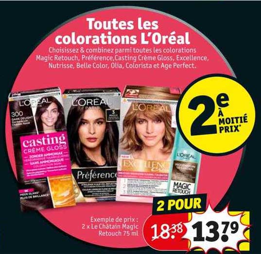 toutes les colorations l'oréal