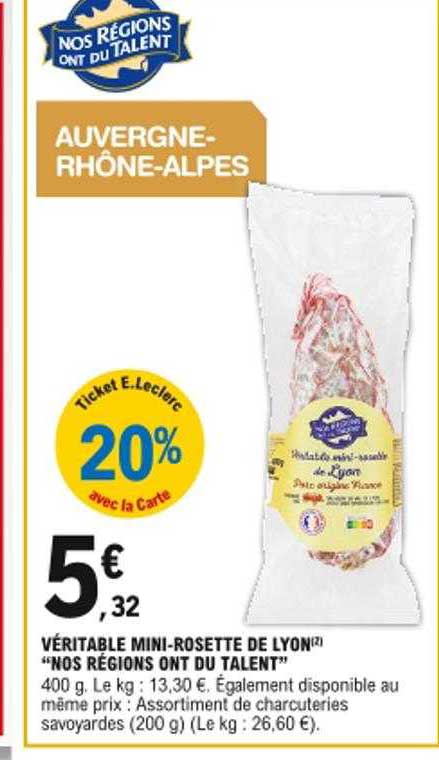 véritable mini-rosette de lyon "nos régions ont du talent"