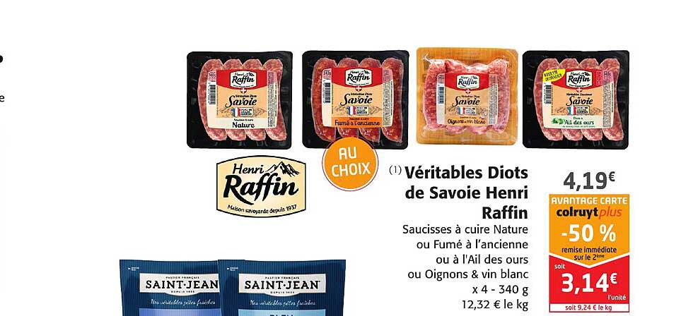 Véritables Diots De Savoie Henri Raffin