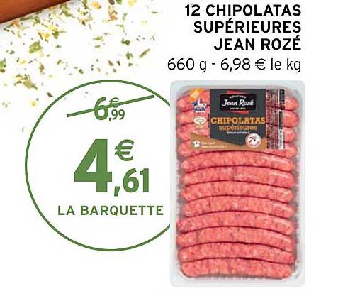 12 chipolatas supérieures jean rozé