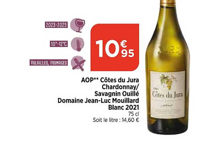 aop côtes du jura chardonnay savagnin quillé domaine jean-luc mouillard blanc 2021