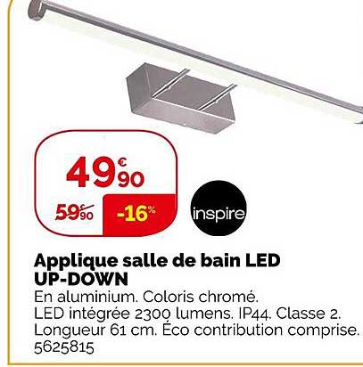 applique salle de bain led up-down