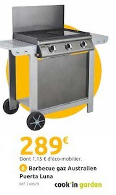 barbecue gaz australien puerta luna cook'in garden