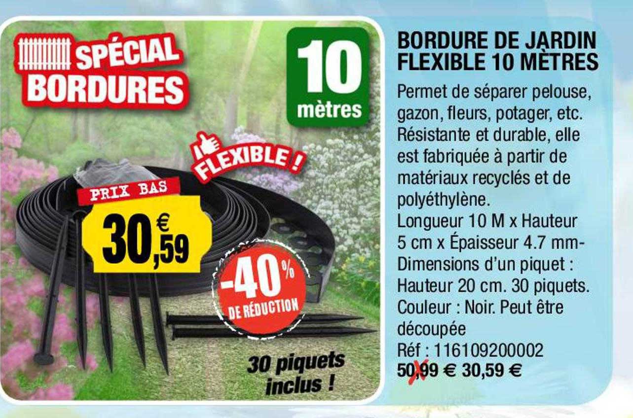 bordure de jardin flexible 10 mètres