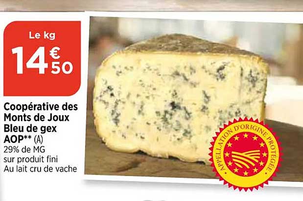 coopérative des monts de joux bleu de gex aop