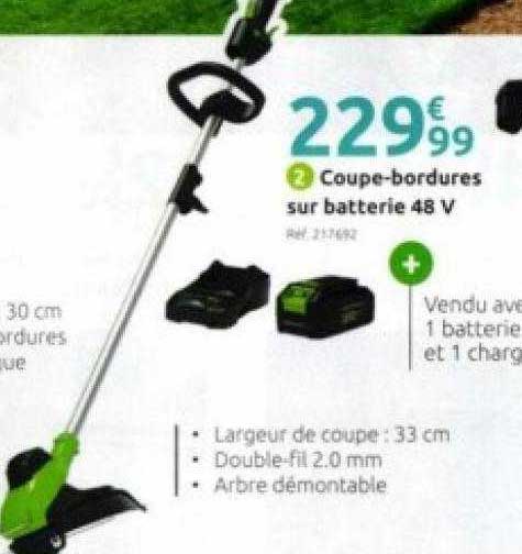 coupe-bordures sur batterie 48v