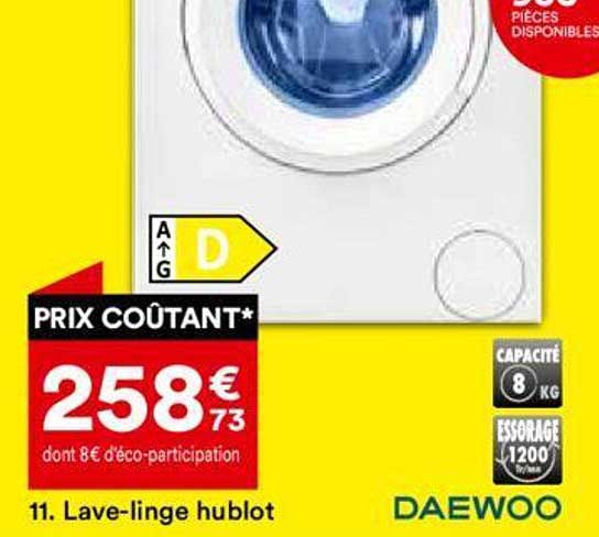 daewoo lave-linge hublot