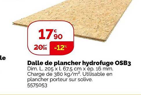 Dalle De Plancher Hydrofuge Osb3