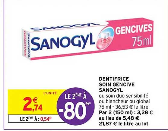 Dentifrice Soin Gencive Sanogyl
