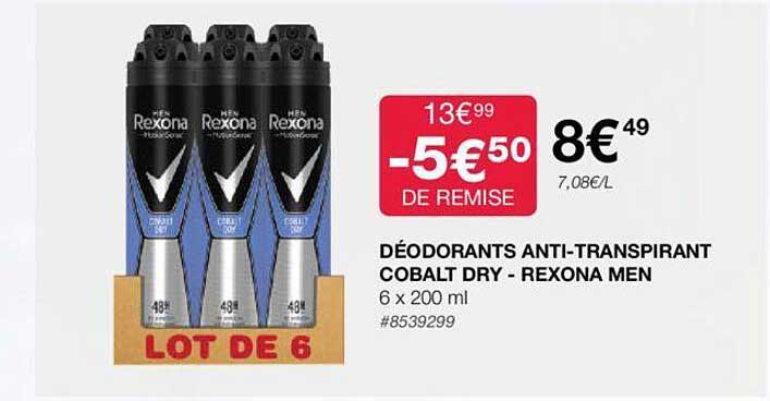 déodorants anti-transpirant cobalt dry - rexona men