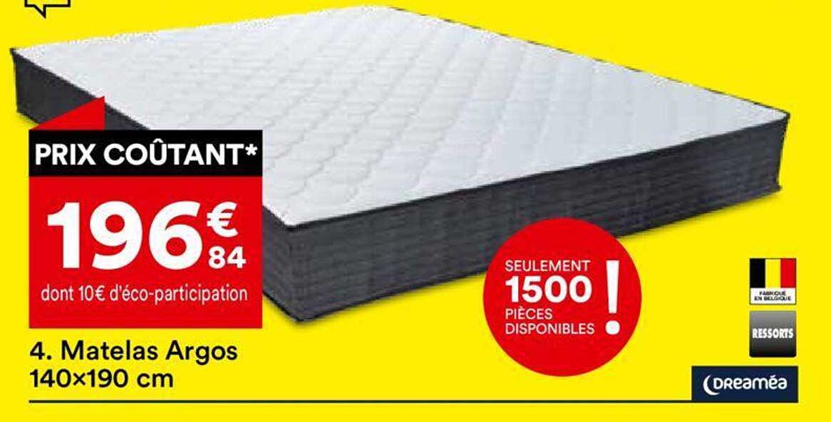 dreamea matelas argos 140x190 cm