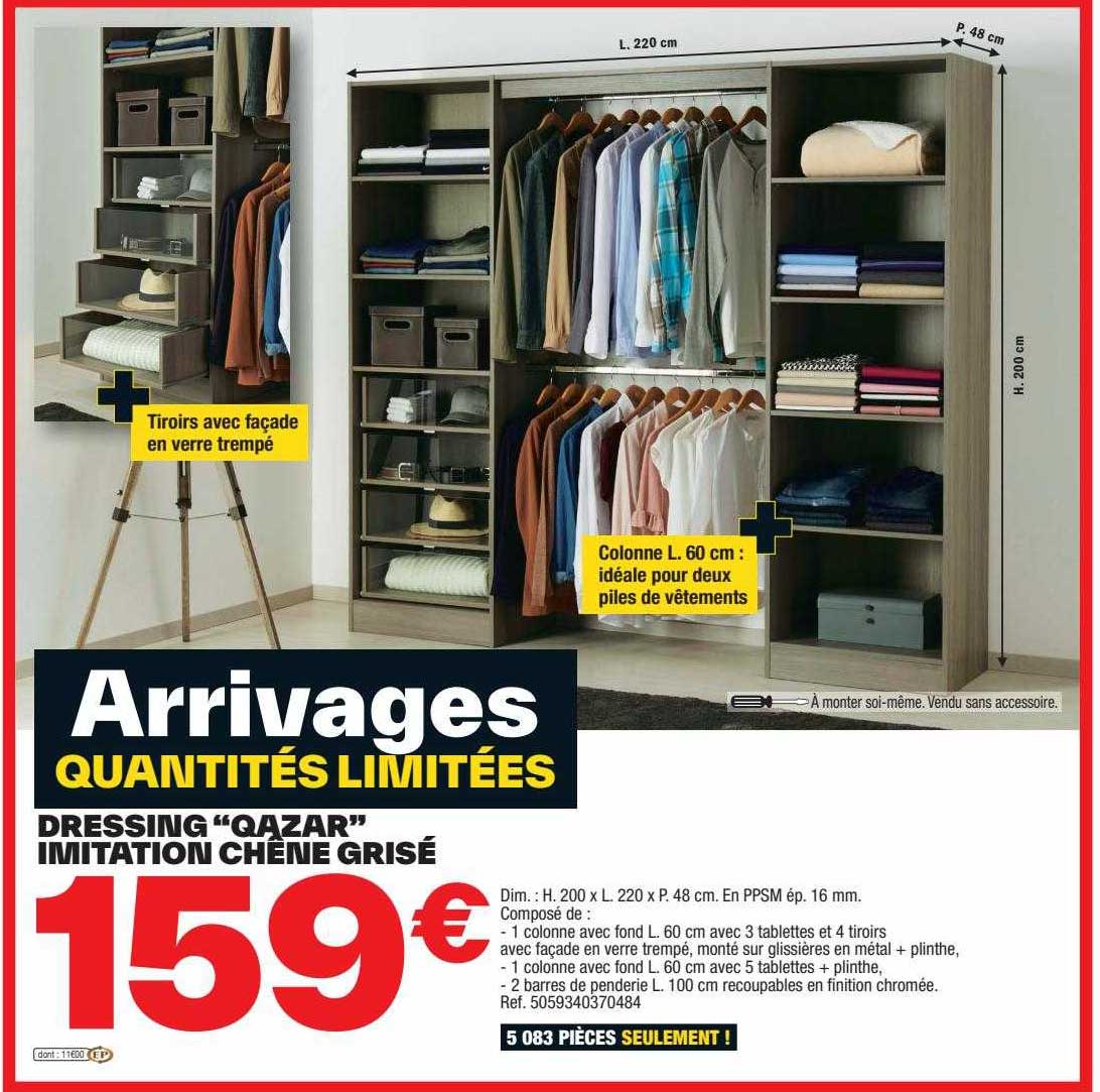 dressing "qazar" imitation chêne grisé