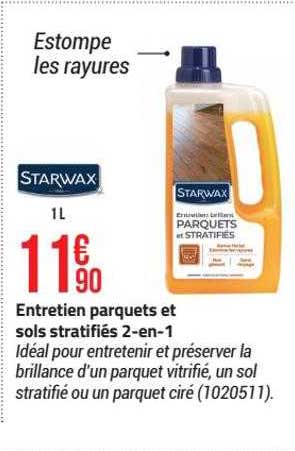 entretien parquets et sols stratifiés 2-en-1 starwax