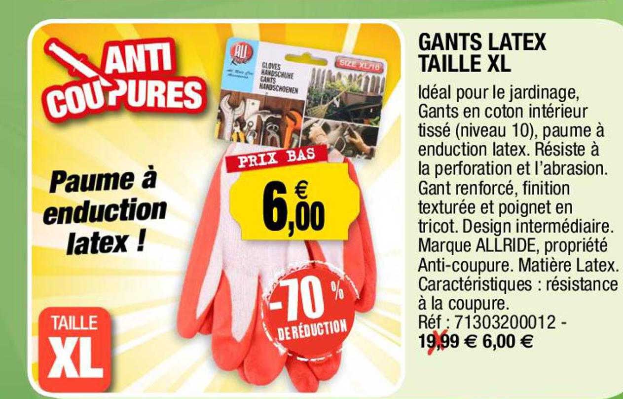 Gants Latex Taille Xl