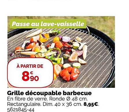 grille découpable barbecue