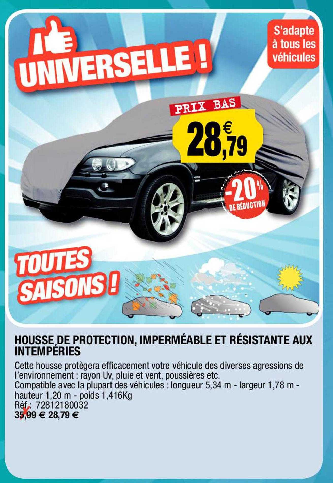 housse de protection, imperméable et résistante aux intempéries