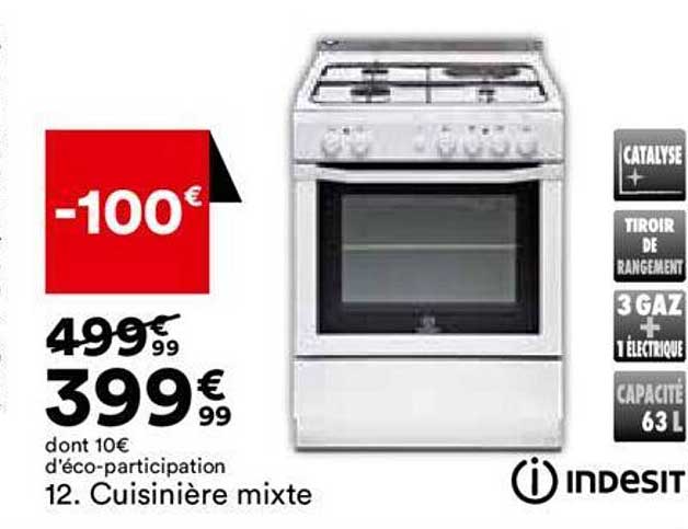 Indesit Cuisiniere Mixte